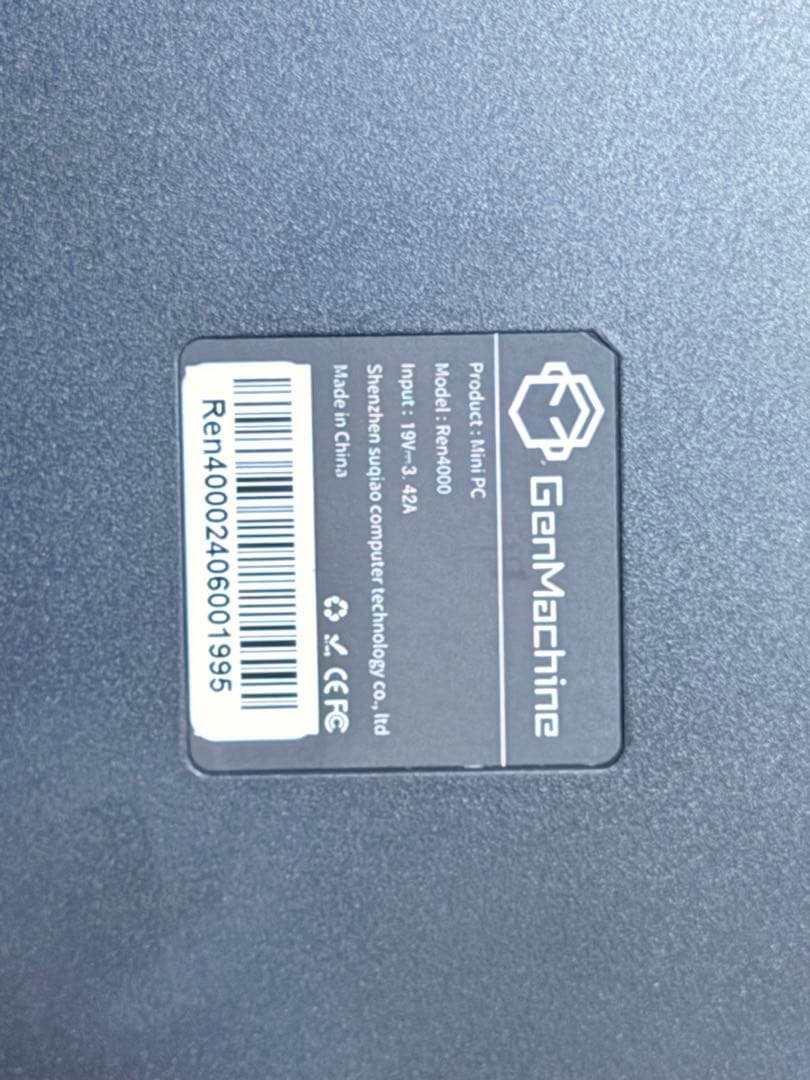 ミニPC GenMachine Ren4000 16GB Ryzen7 4700U