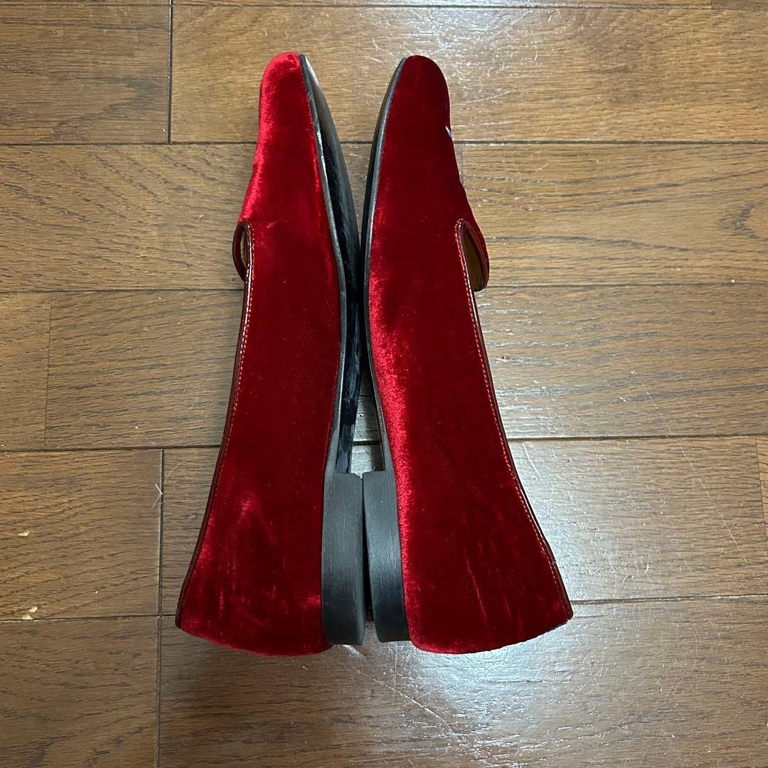 CHIARIN美品 シャテル ベルベット フラットシューズ 刺繍 36.5