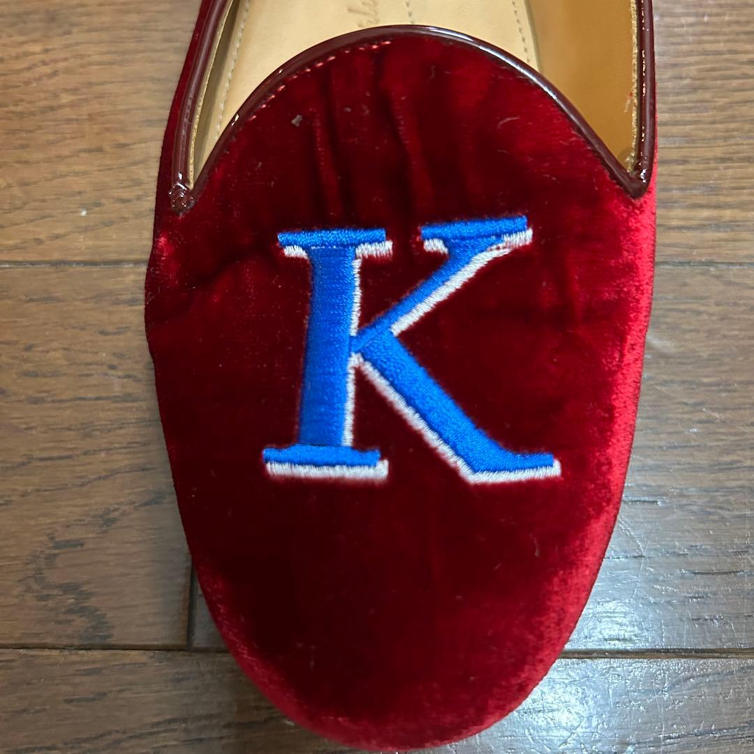 CHIARIN美品 シャテル ベルベット フラットシューズ 刺繍 36.5
