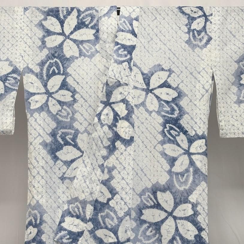ゆりのはな　絞り浴衣　有松鳴海絞り　総絞り　浴衣　綿　絞り　浴衣　I101