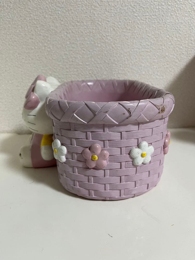 ハローキティ　サンリオ　ガーデンポット　植木鉢　陶器