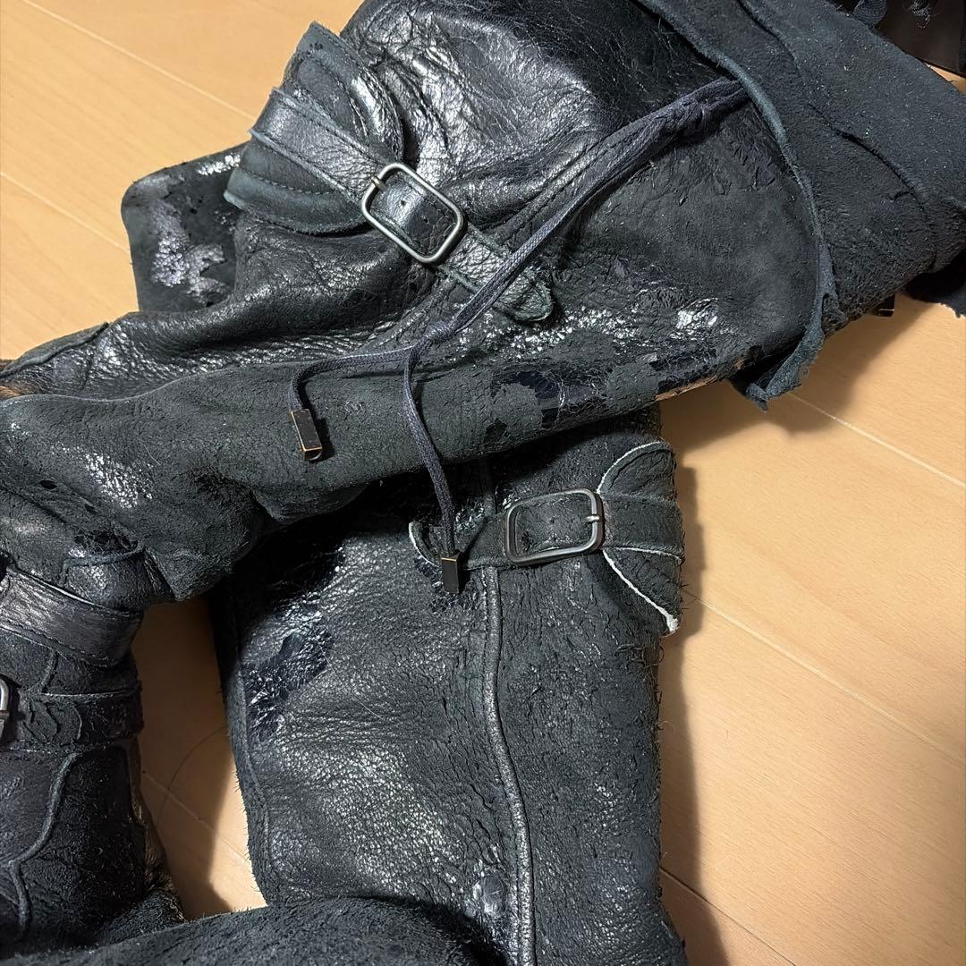 hiromu takahara コーティング ロングブーツ 革靴 archive