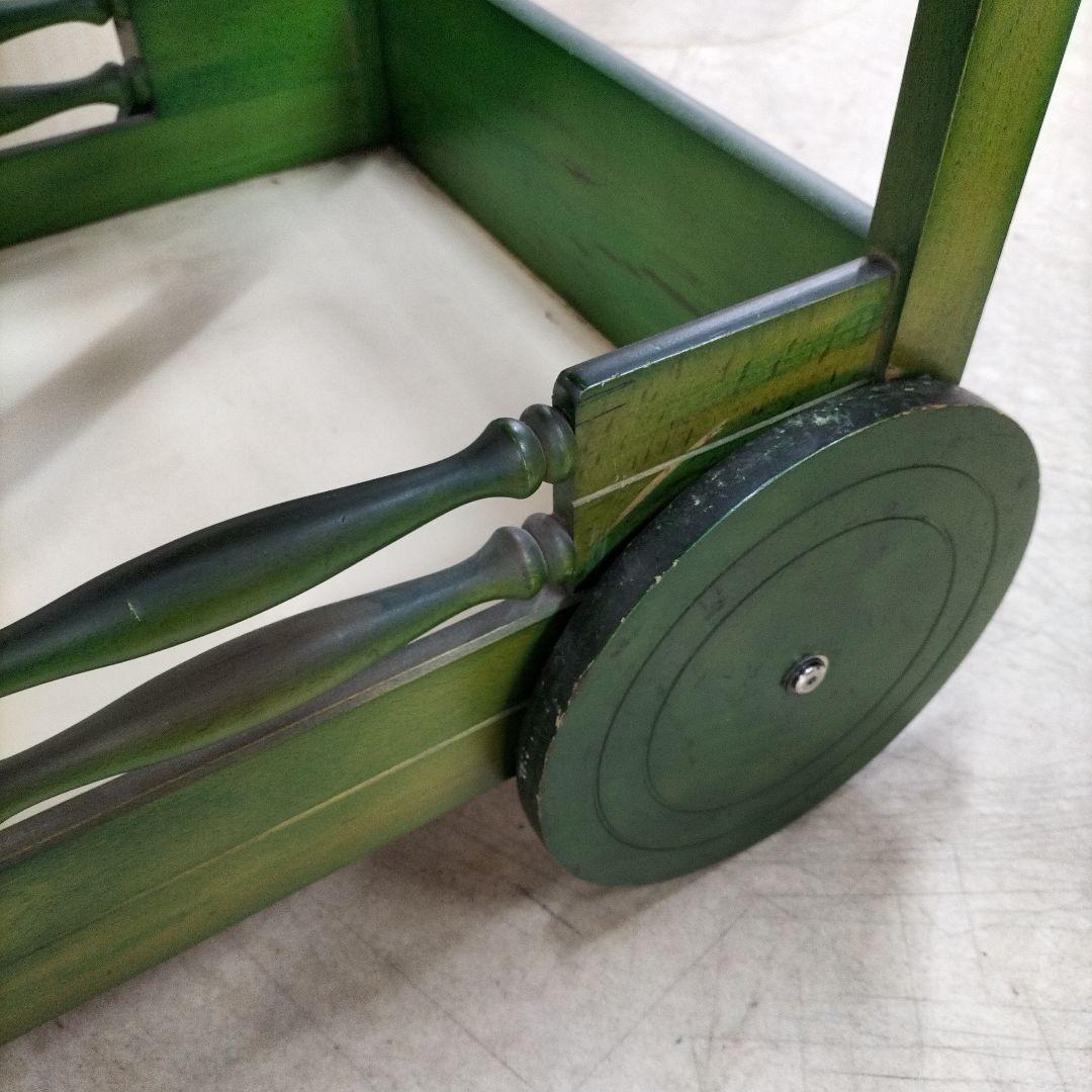 アンティーク　KOIZUMI 木製 2段式キッチンワゴン キャスター付き