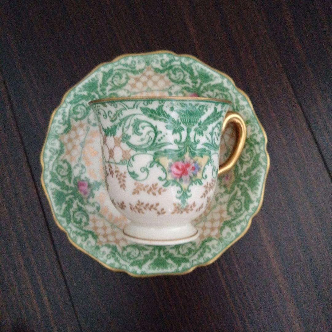 ブラックナイト　アンティークデミタスカップ＆ソーサー４客