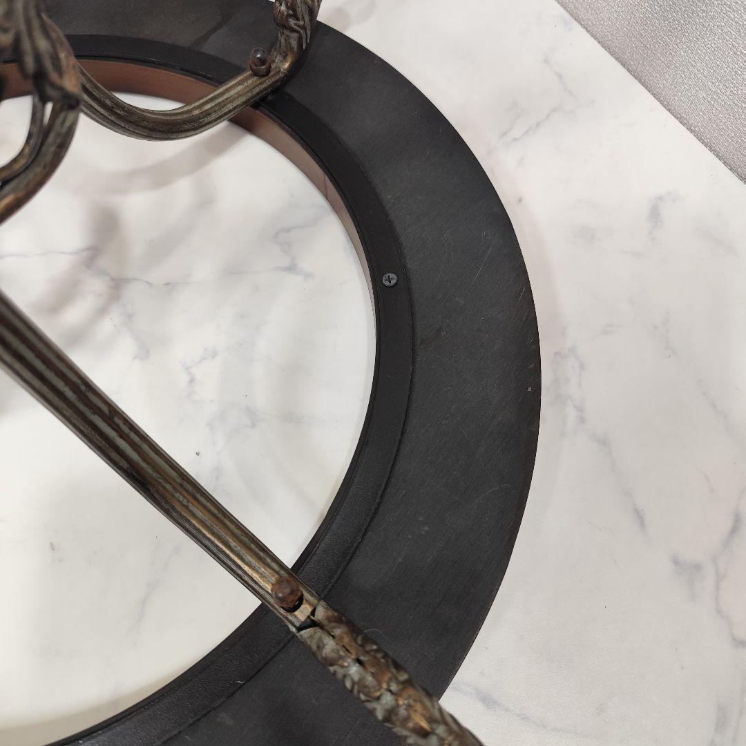 家具 アンティーク風 アイアン リーフ 木製 ガラステーブル