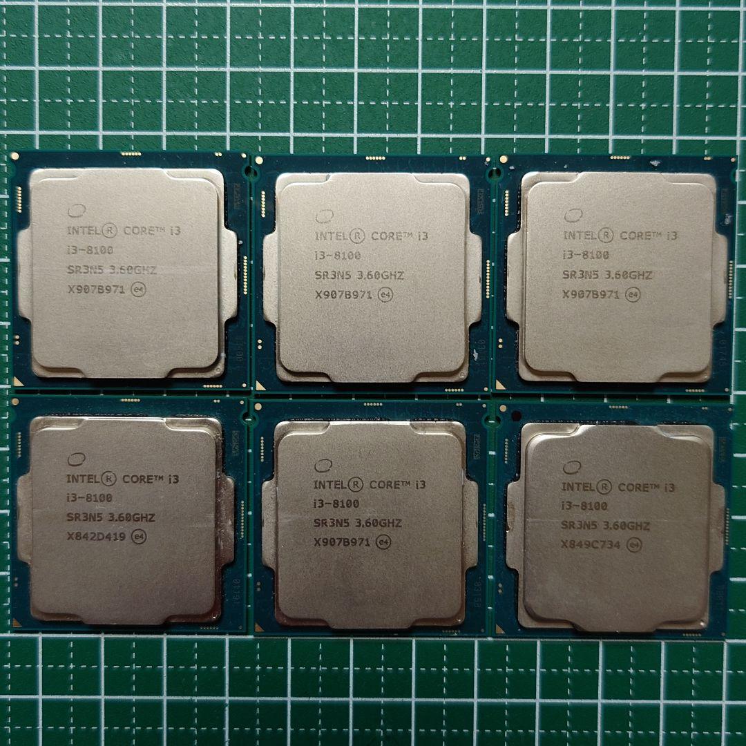 Intel Core i3 8100 3.6GHz 中古 6個