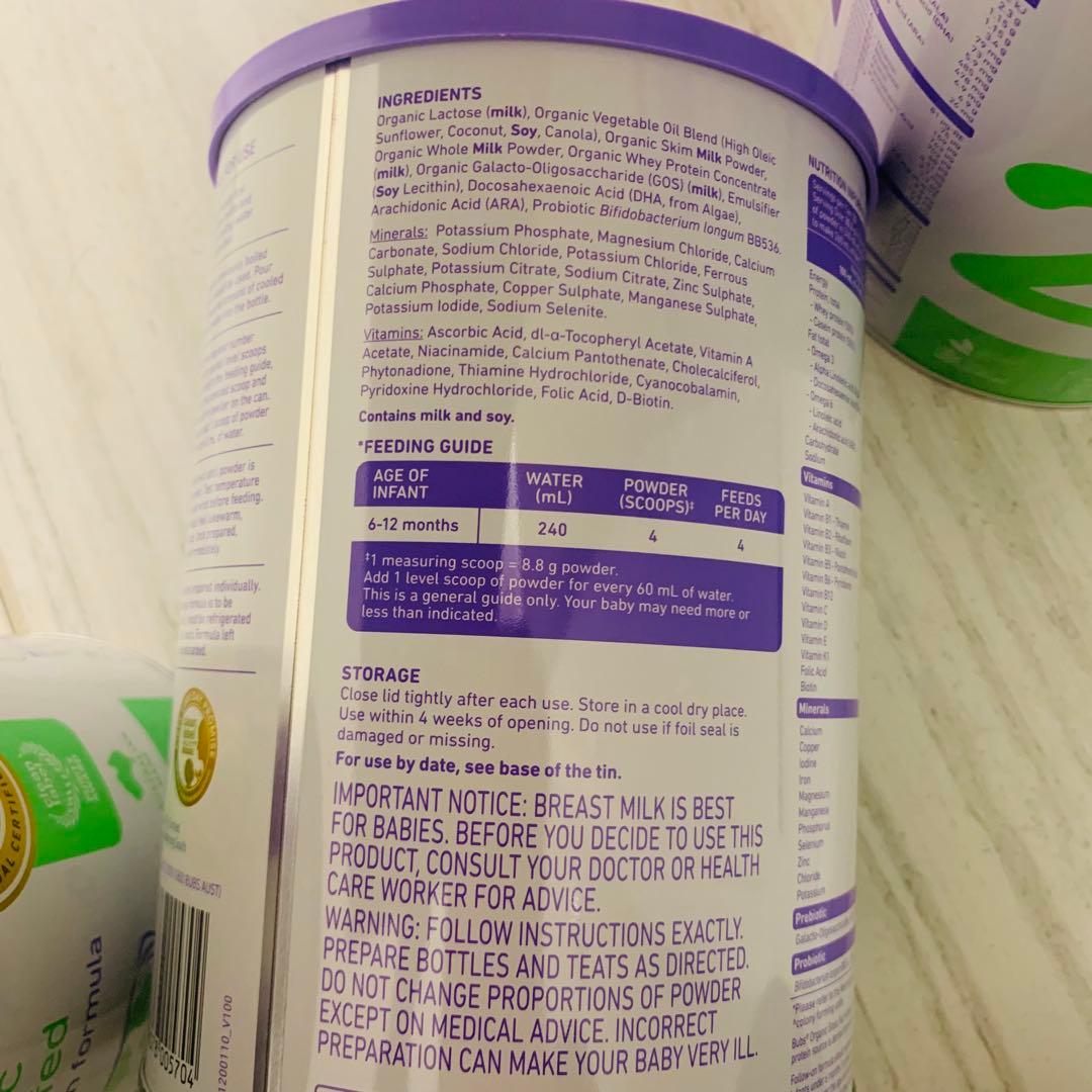 【New缶】bubs バブズ牛の粉ミルク ステップ2(6ヶ月〜12ヶ月)6缶