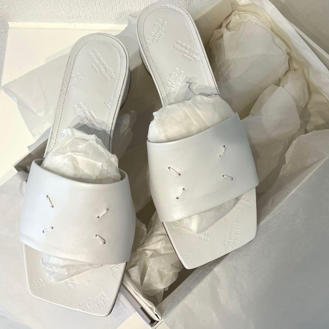 限定SALE！Maison Margiela スクエアトゥレザーサンダル