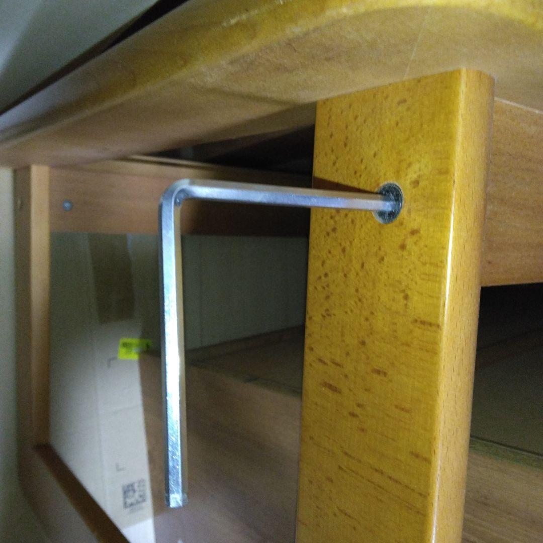 【美品】　ガラス天板　木製ローテーブル　サイドテーブル　木製脚 　珈琲テーブル