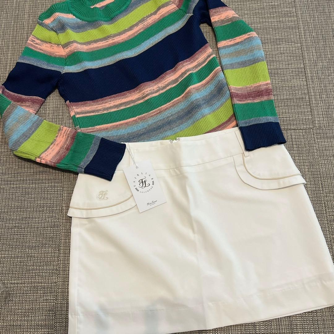 【大人可愛い】fair liar 　ゴルフ　ホワイト　スカート