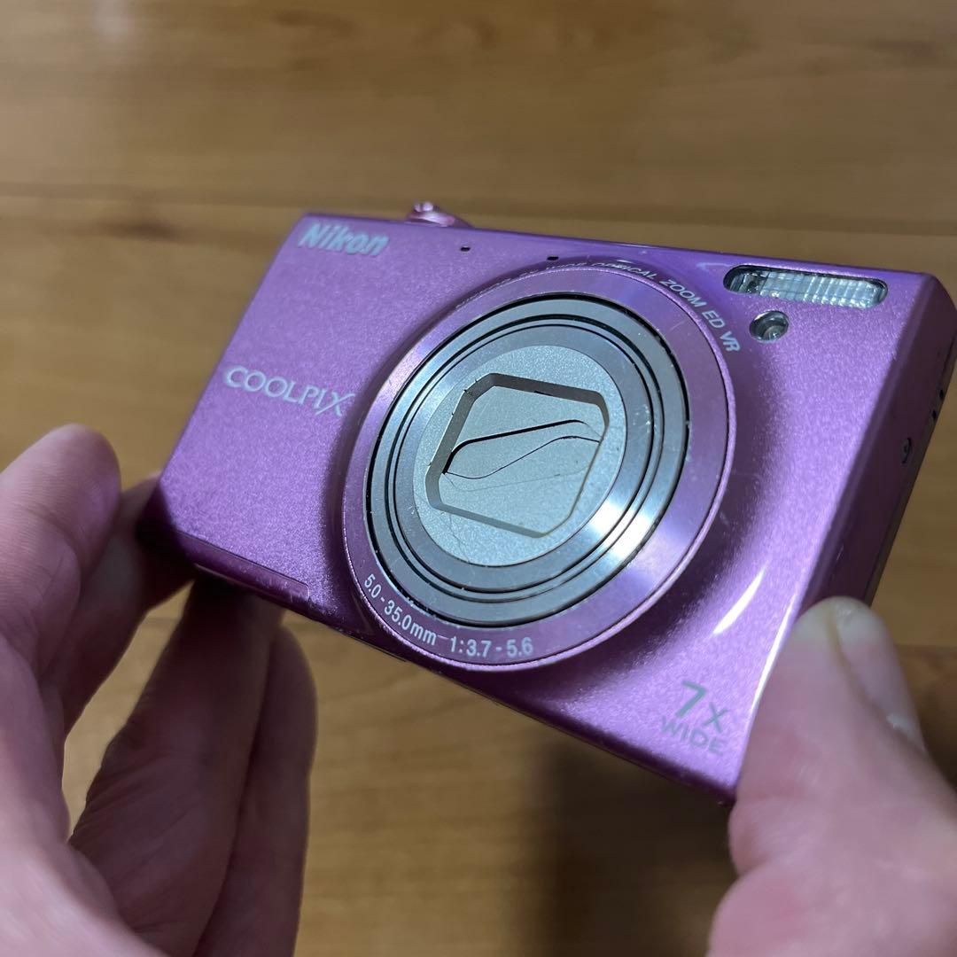 Nikon デジカメ クールピクスs6100 パープル色本体 ジャンク品