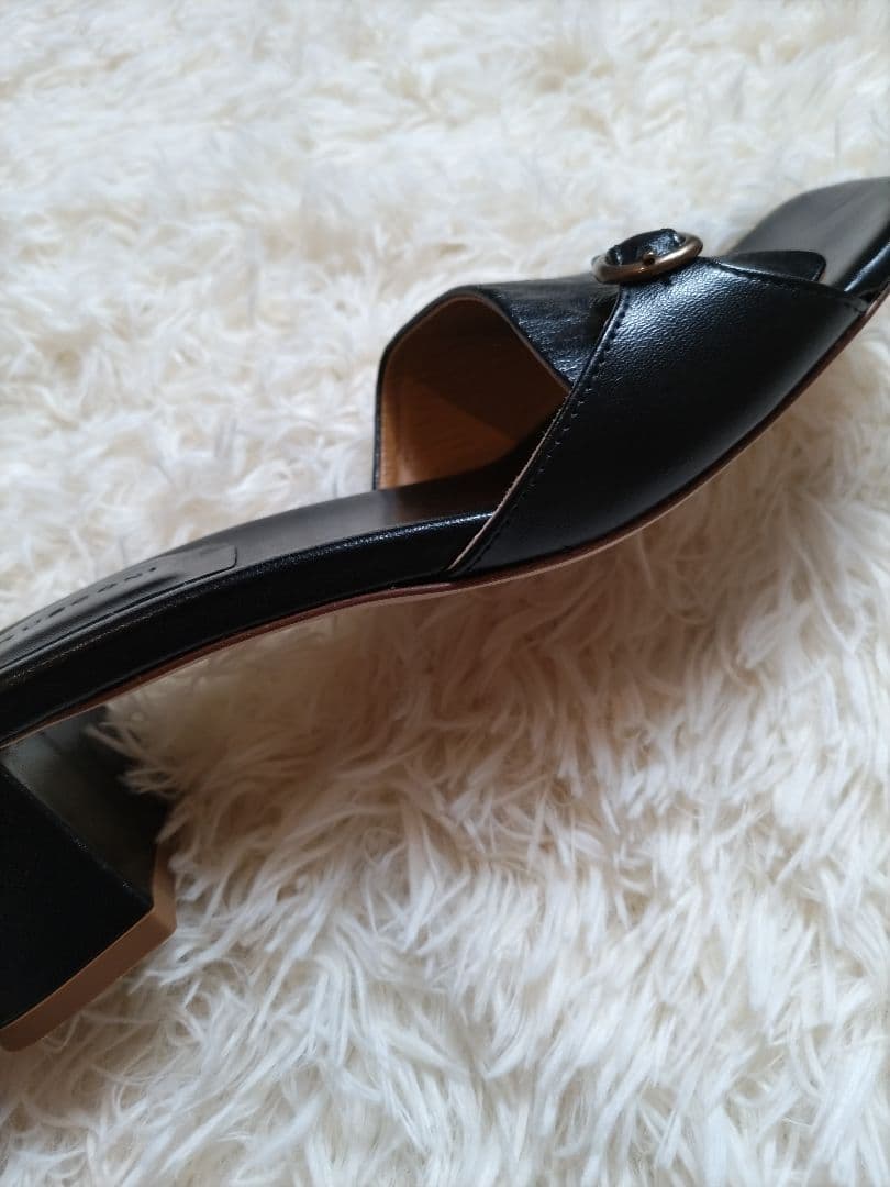 【美品】39 ファビオルスコーニ ミュール サンダル ブラック 24cm