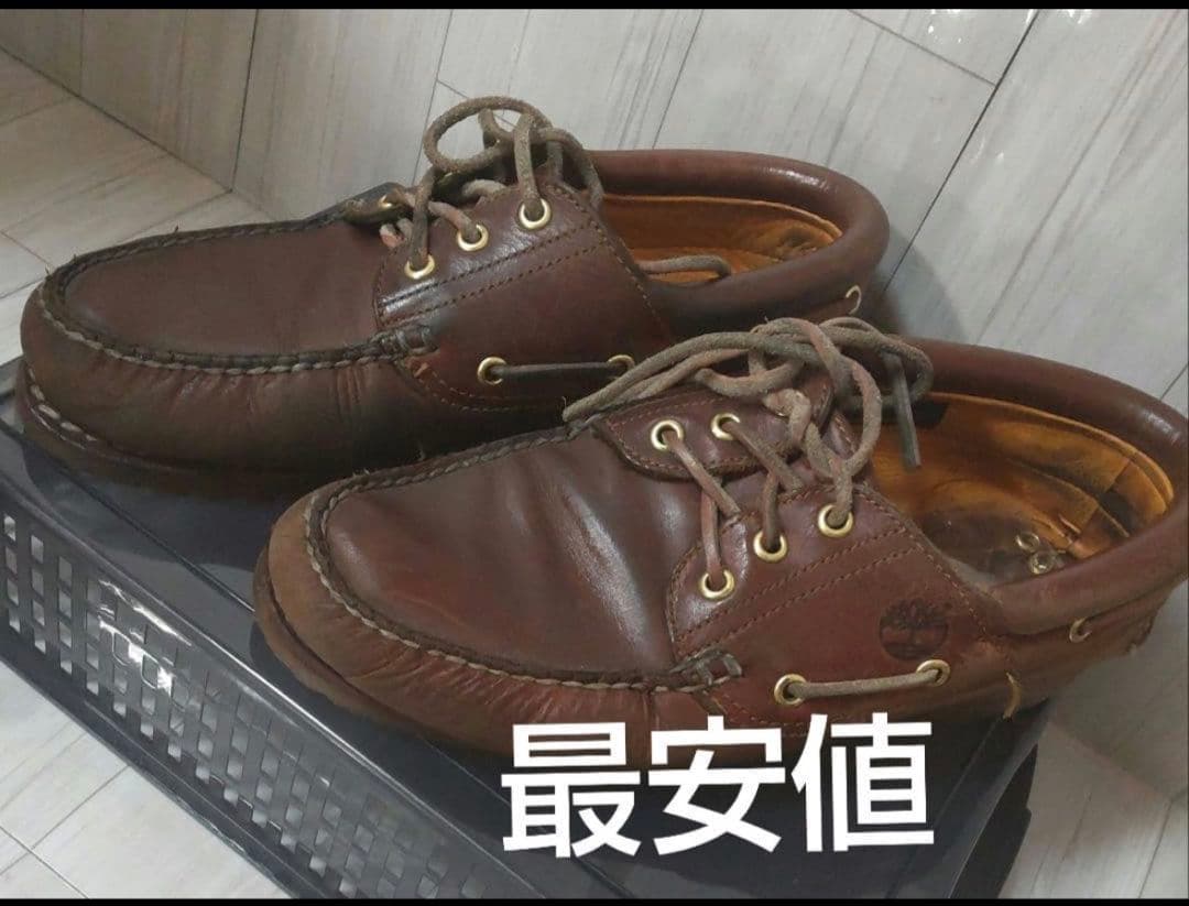 値下げしましたTimberland 3eye モカシンシューズ バーガンディ