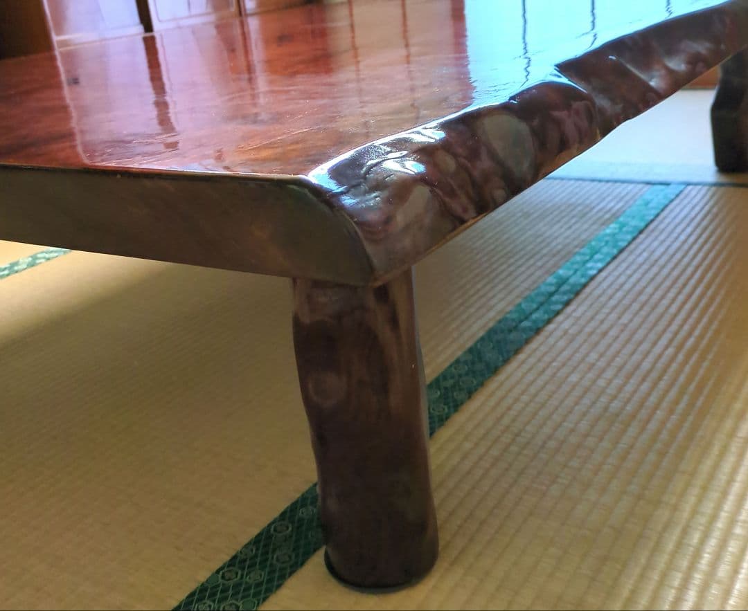 一枚板 座卓 (脚取り外し可能)