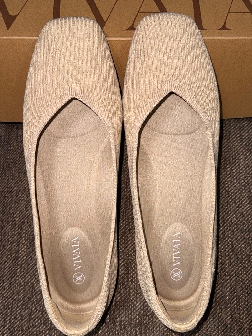 VIVAIAフラットシューズ　ゴールドラメ　41