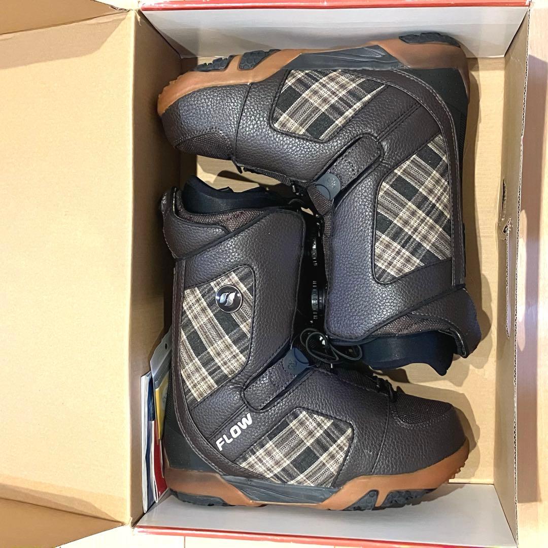 【美品・箱あり】 FLOW スノーボード ブーツ チェック柄 25cm