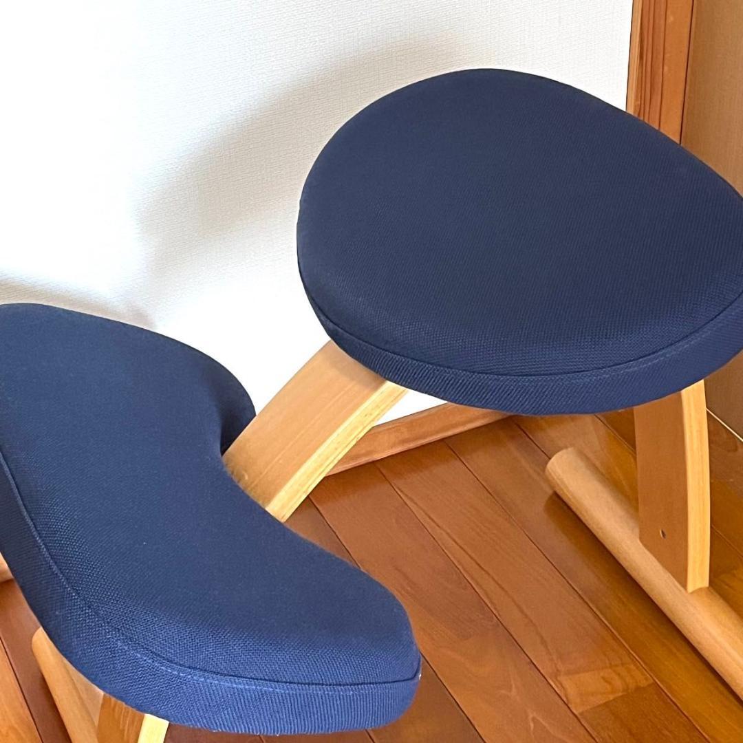 美品　サカモト　バランスイージー バランスチェア ネイビー