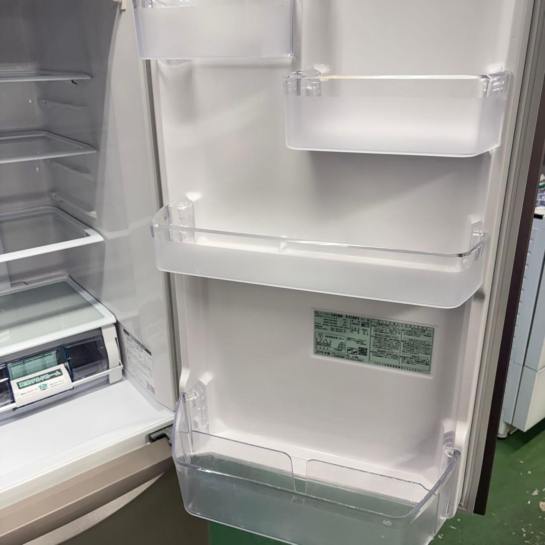 718 日立　大型冷蔵庫　300L強　小型　右開き　自動製氷　3ドア　家庭用