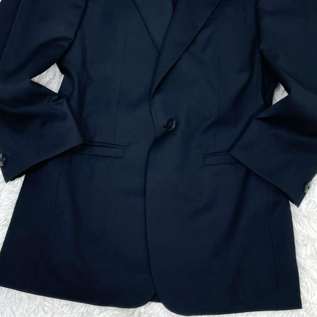 美品✨ヴェルサーチ スーツ セットアップ ストレッチ 裏地メデューサ 背抜き 黒