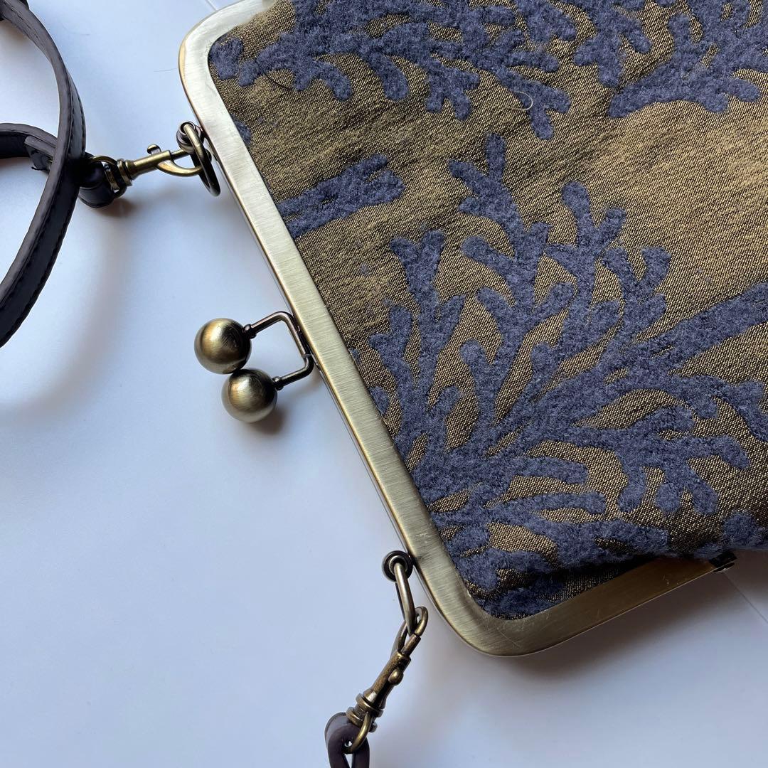 ハンドメイド　がま口バッグ　ミナペルホネン　metsä