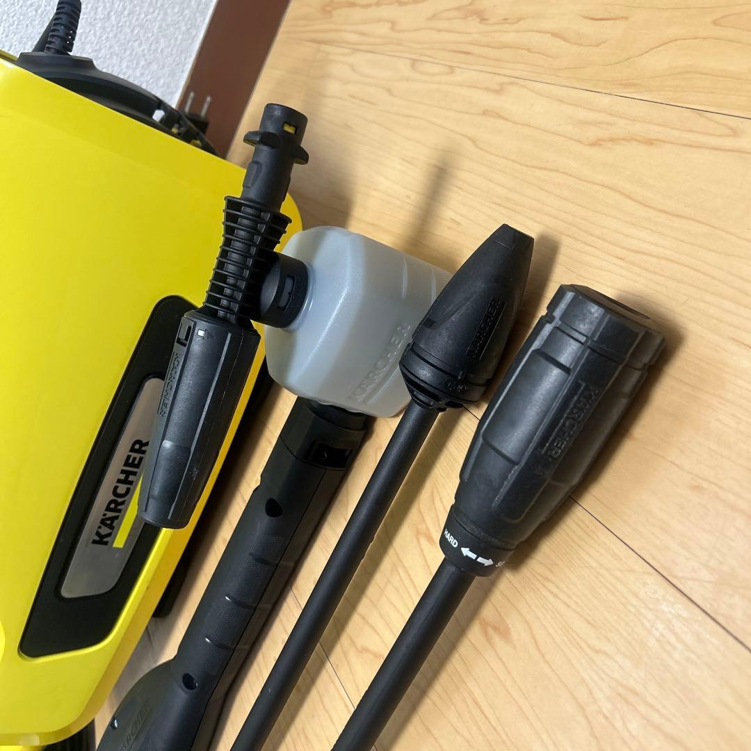 美品　高圧洗浄機 ケルヒャーK2サイレント 自吸・水道兼用ホースセット3m付き