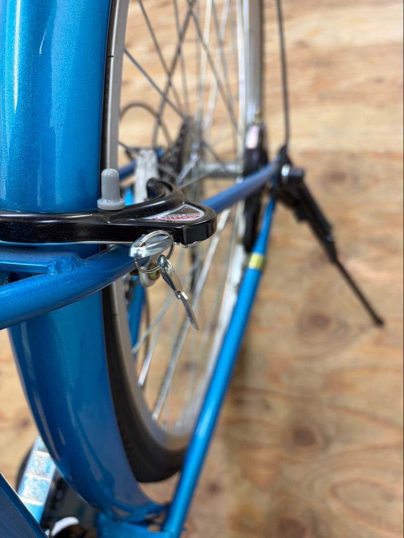 組立済み LUEELA 26インチ 折りたたみ 自転車 6段変速 鍵付き