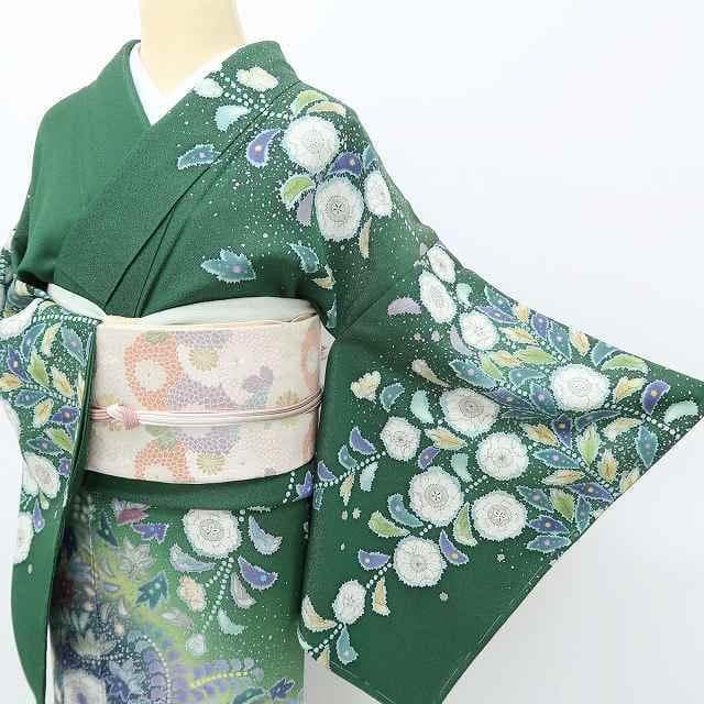 美品未着用 吉野一廉落款 辻が花“永遠を手にして沸き立つ夢幻の花”訪問着 A-4