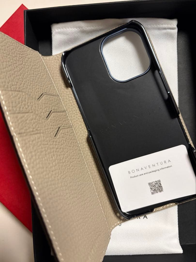 【新品】ボナベンチュラ　iPhone17 ダイアリーケース シュリンクレザー