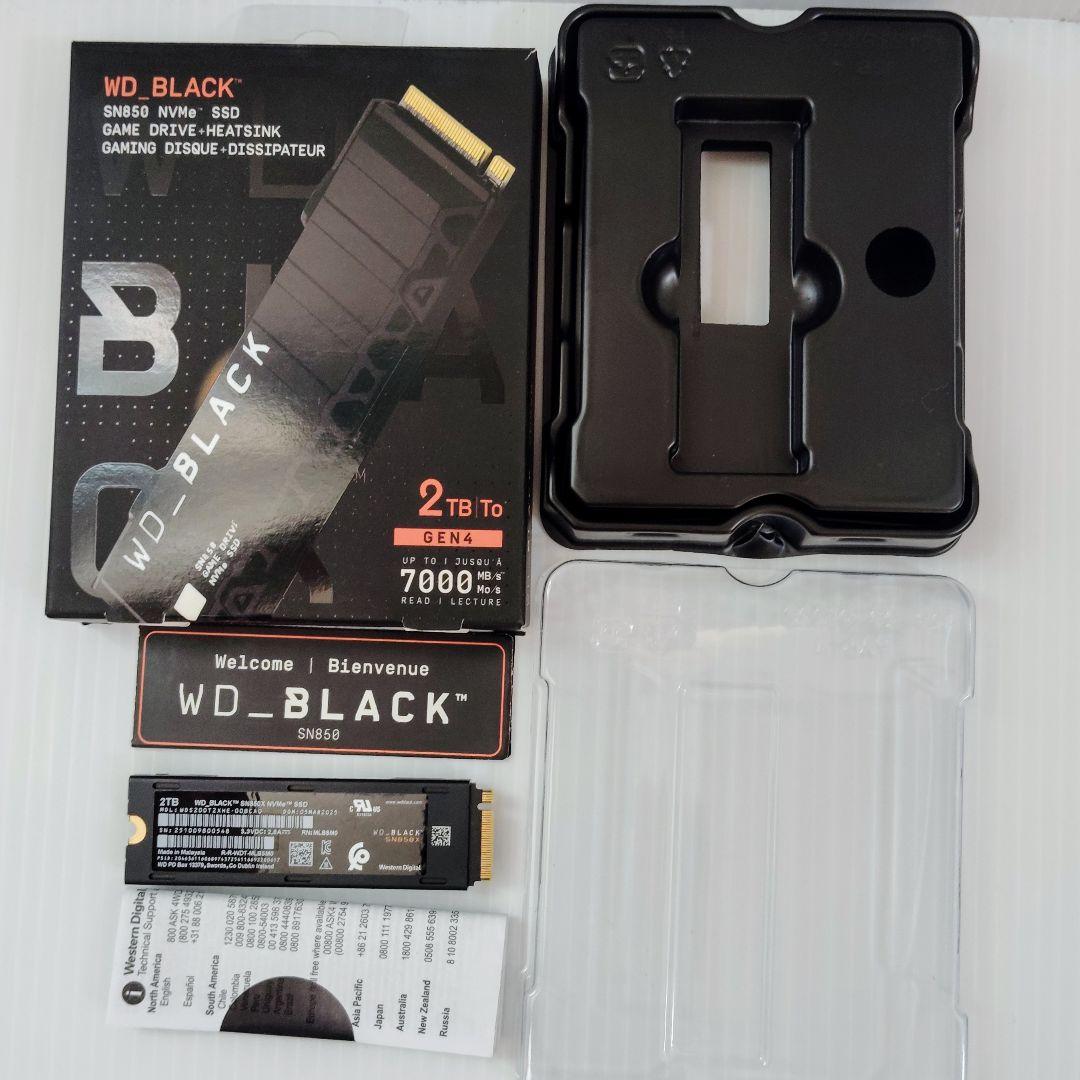 WD_BLACK SN850X(ヒートシンク付き)2TB 10月購入842時間