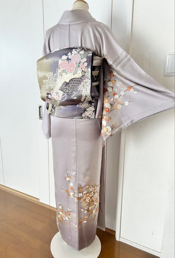 正絹訪問着　フルセット4点　卒業式　入学式　七五三　お宮参り　難あり