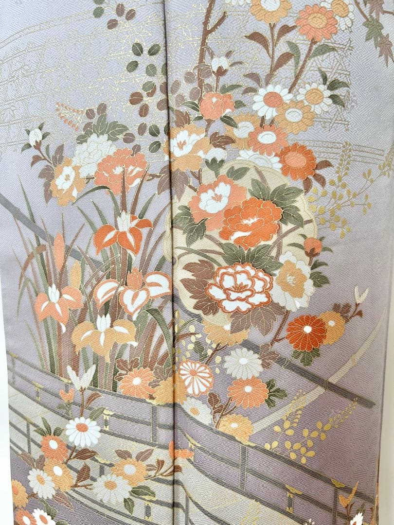 正絹訪問着　フルセット4点　卒業式　入学式　七五三　お宮参り　難あり