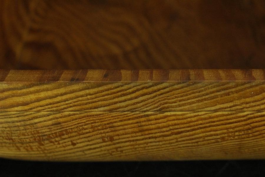 煎茶 松合利盆 古材 刳り貫き 盆 莨盆 作美 共箱(K-RC948)