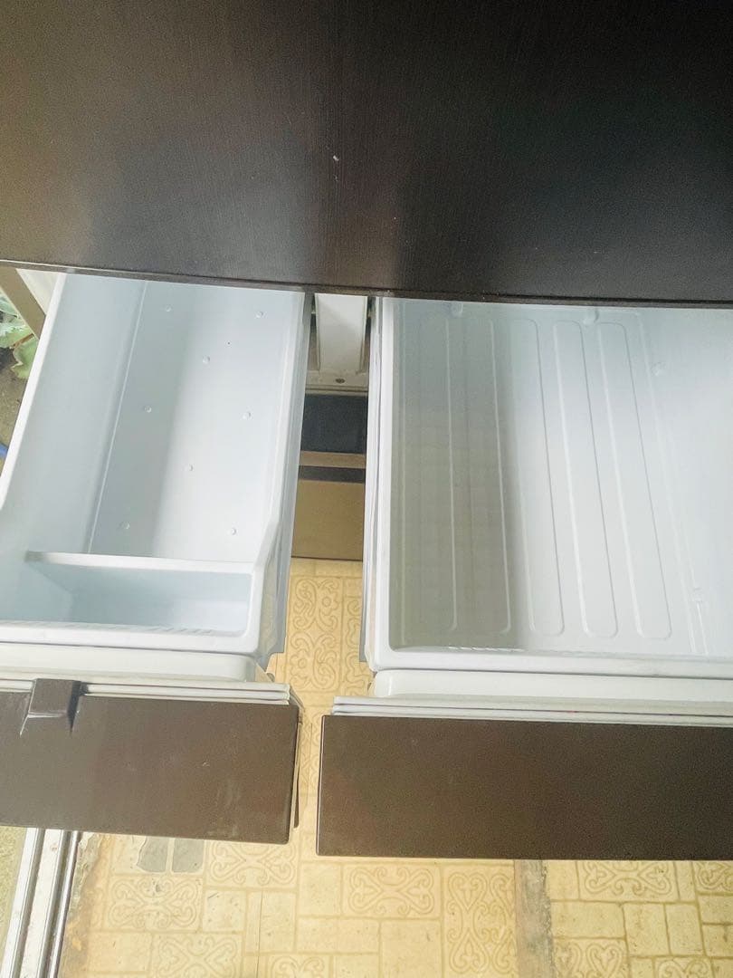 ファミリー用　401L 三菱　大型冷蔵庫 木目調　ブラウン