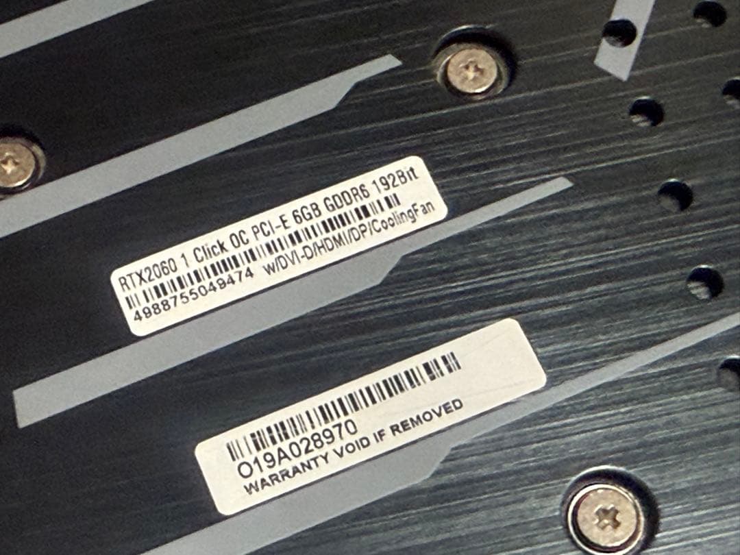 RTX2060 6GB GPU 中古