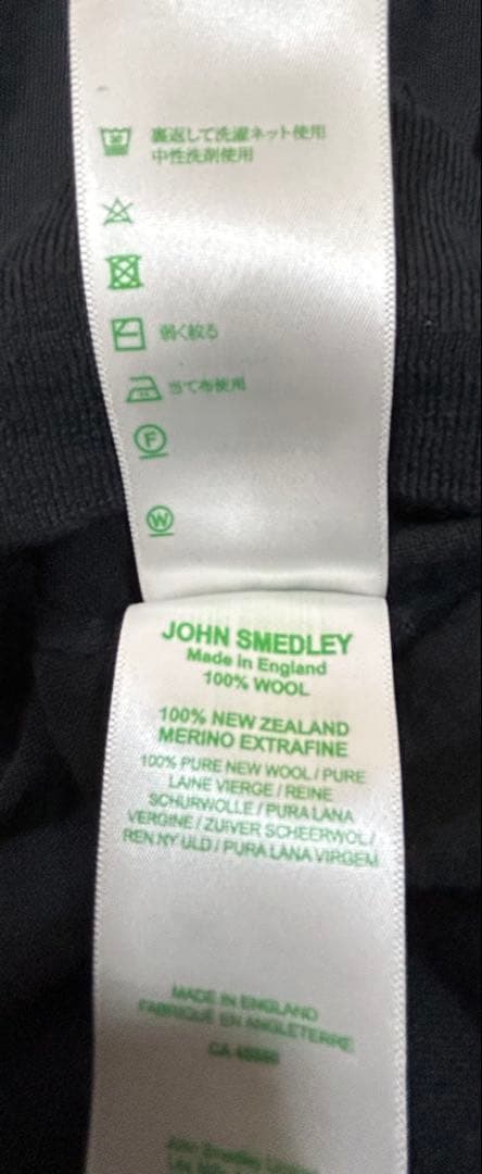 ジョンスメドレー　モックネック　ブラック