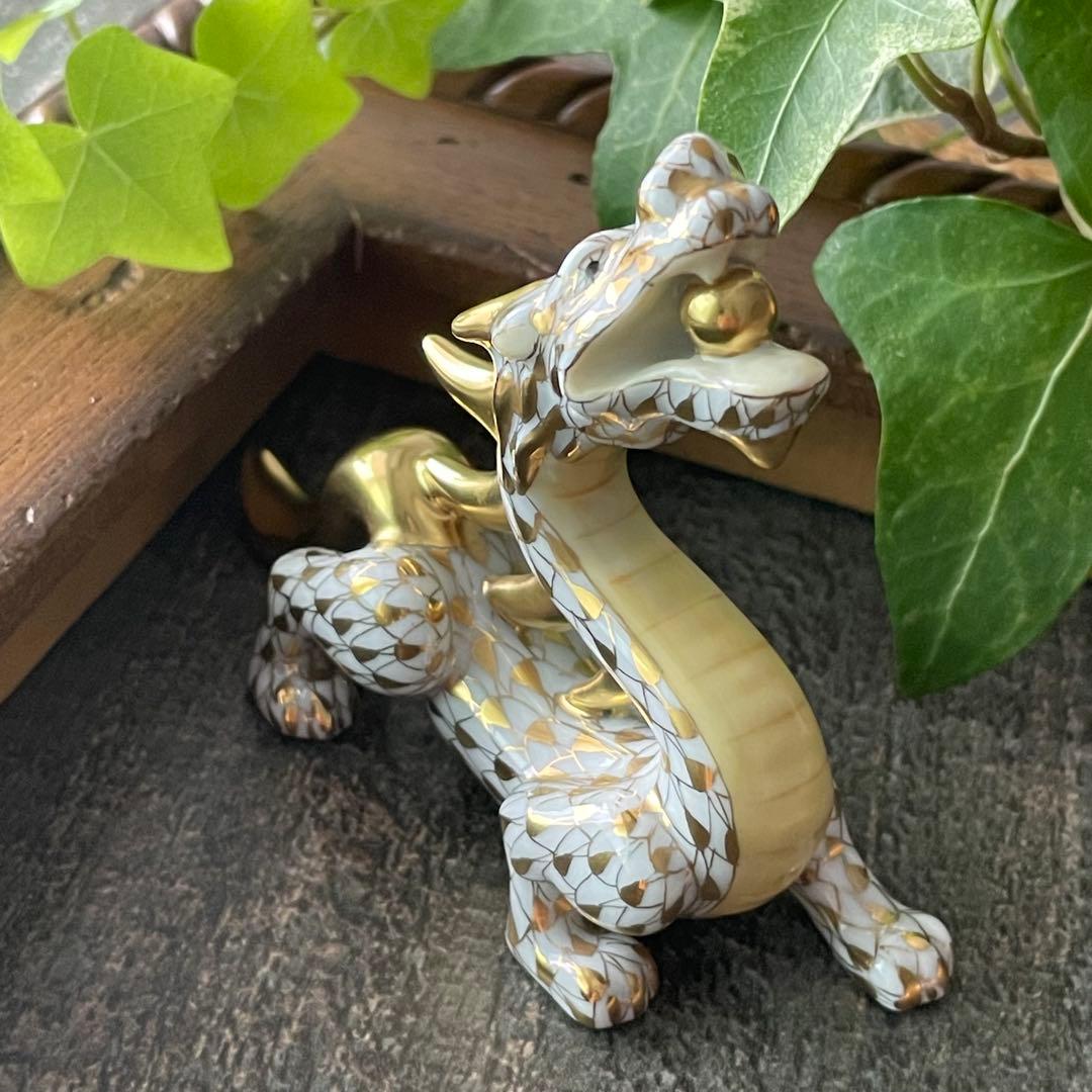 HEREND ゾディアック　十二支フィギュリン　金　20012年 龍