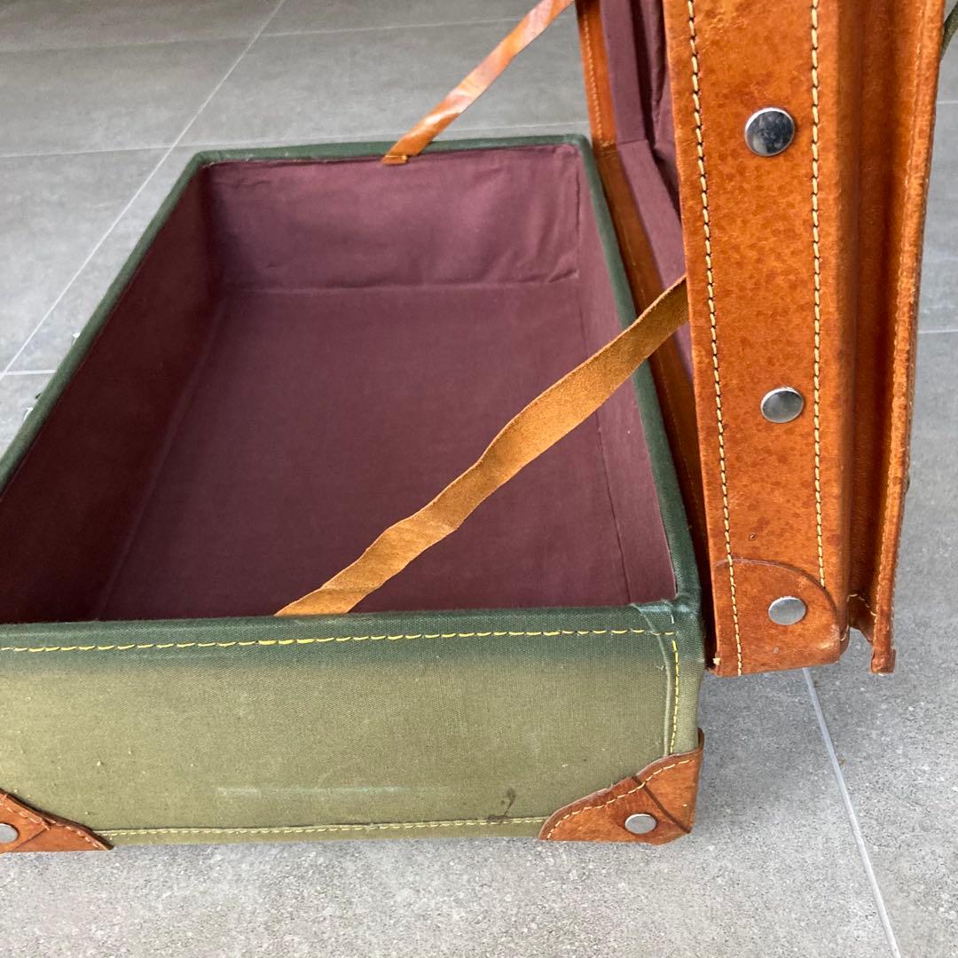 ヴィンテージ トランクケース トランクバッグ レトロ雑貨 古道具 グリーン