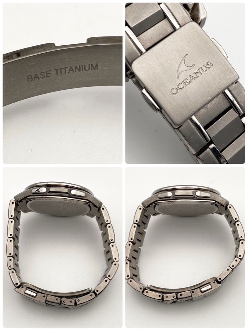 【稼働】CASIO オシアナス 電波ソーラー 腕時計 クロノグラフ デイト