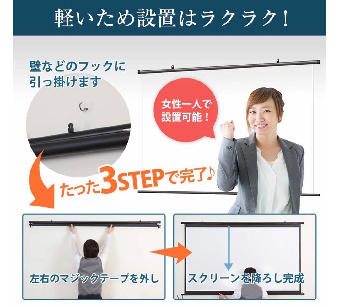 ✨シアターハウス 掛け軸スクリーン 90インチ