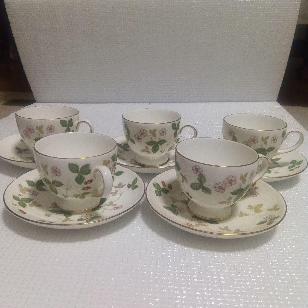 ワイルド　ストロベリー　カップ＆ソーサー　５客