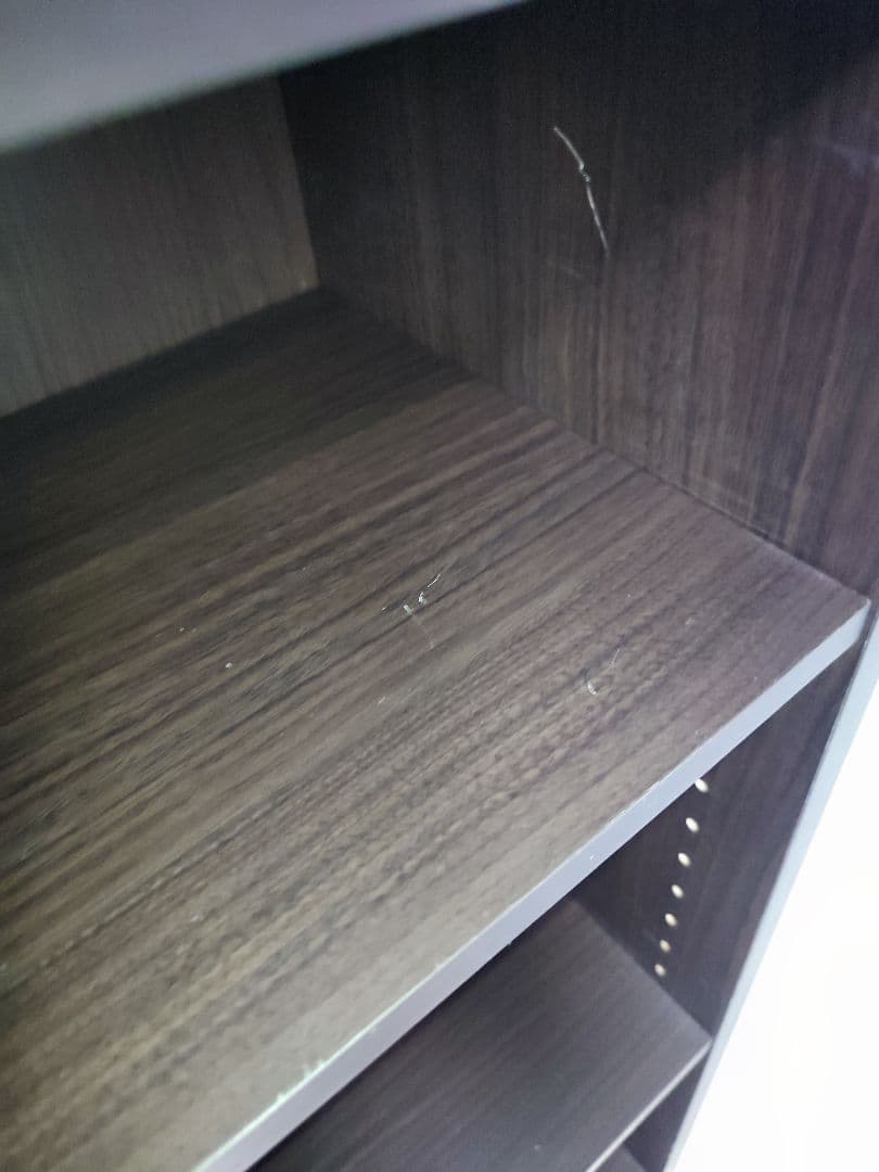 b*e様 送料無料 ニトリ？ナフコ？　スライド本棚　180 ダークブラウン