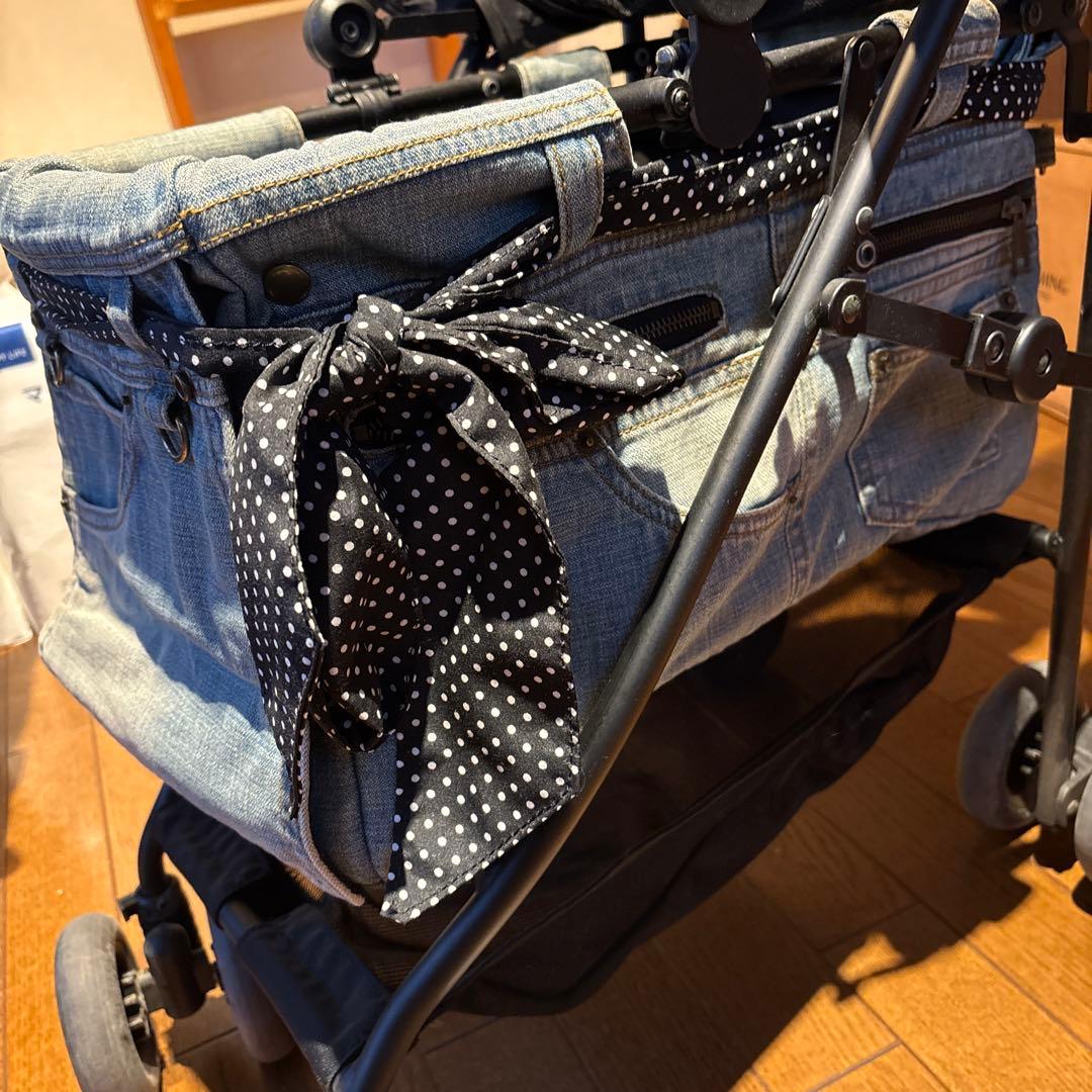 アジリティ　犬用ペットカート 黒 デニム風