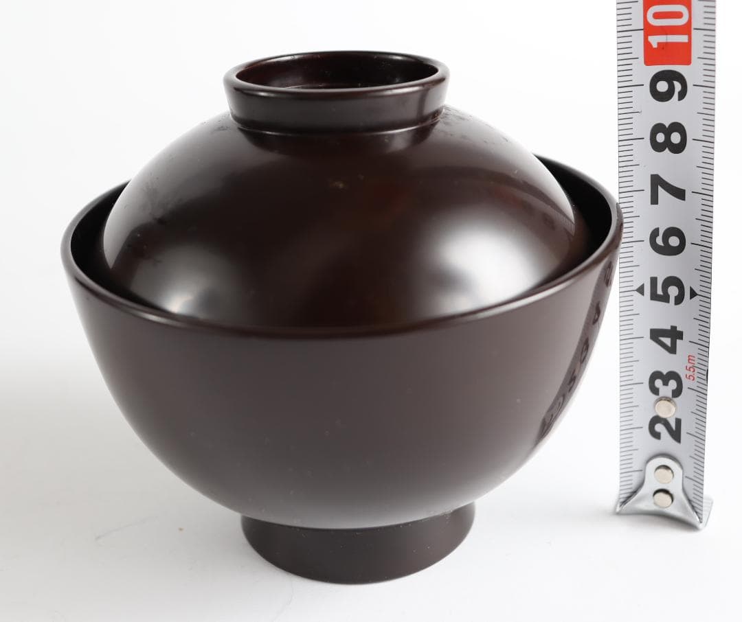 平安 象彦 花蒔絵 黒喰吸物椀 十客