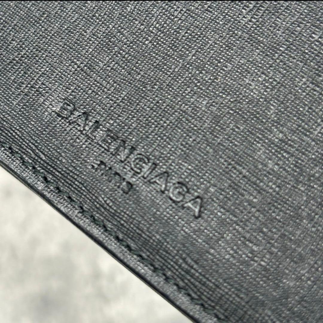 BALENCIAGA ロゴ フラップ カードケース 名刺入れ 黒
