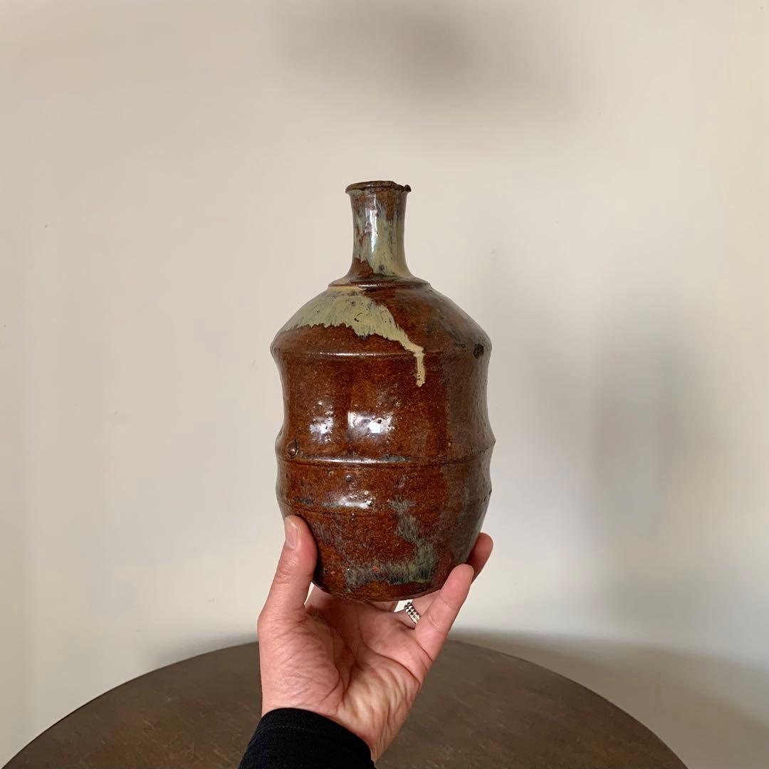 高取焼 小石原焼 上野焼 竹節瓶 油瓶 古美術 古道具 アンティーク