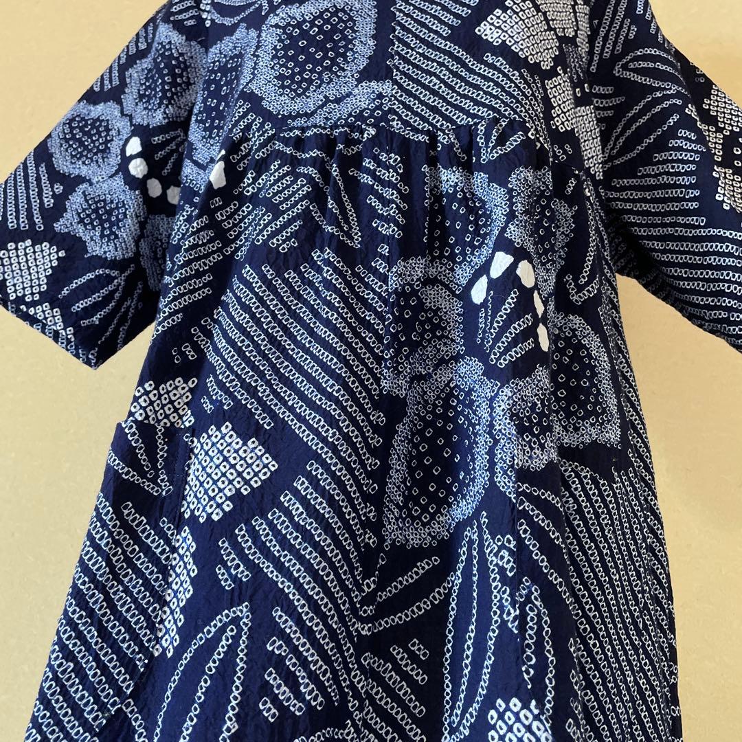 【1067】有松絞り　ふんわり　ワンピース