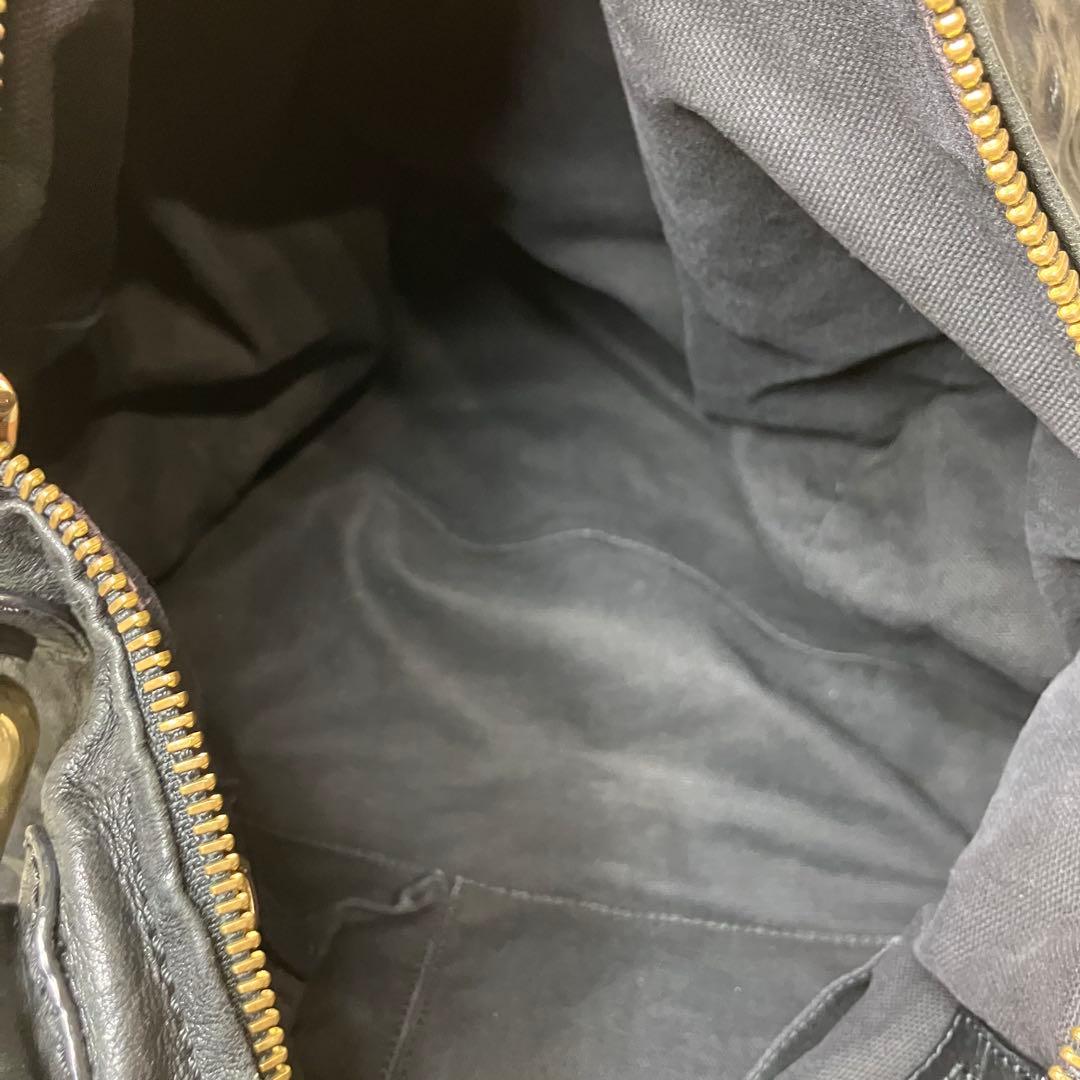 ジバンシー✨パンドラ 2way シワ加工 ロゴ金具 黒 ショルダーバッグ