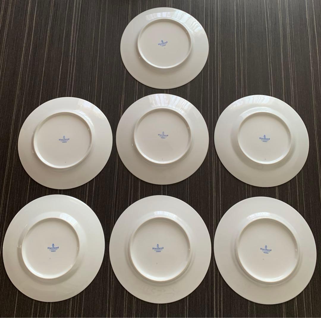 お値下げ。アビランド　ヴューパリ　大皿4枚、小皿7枚、スープカップ6客　セット