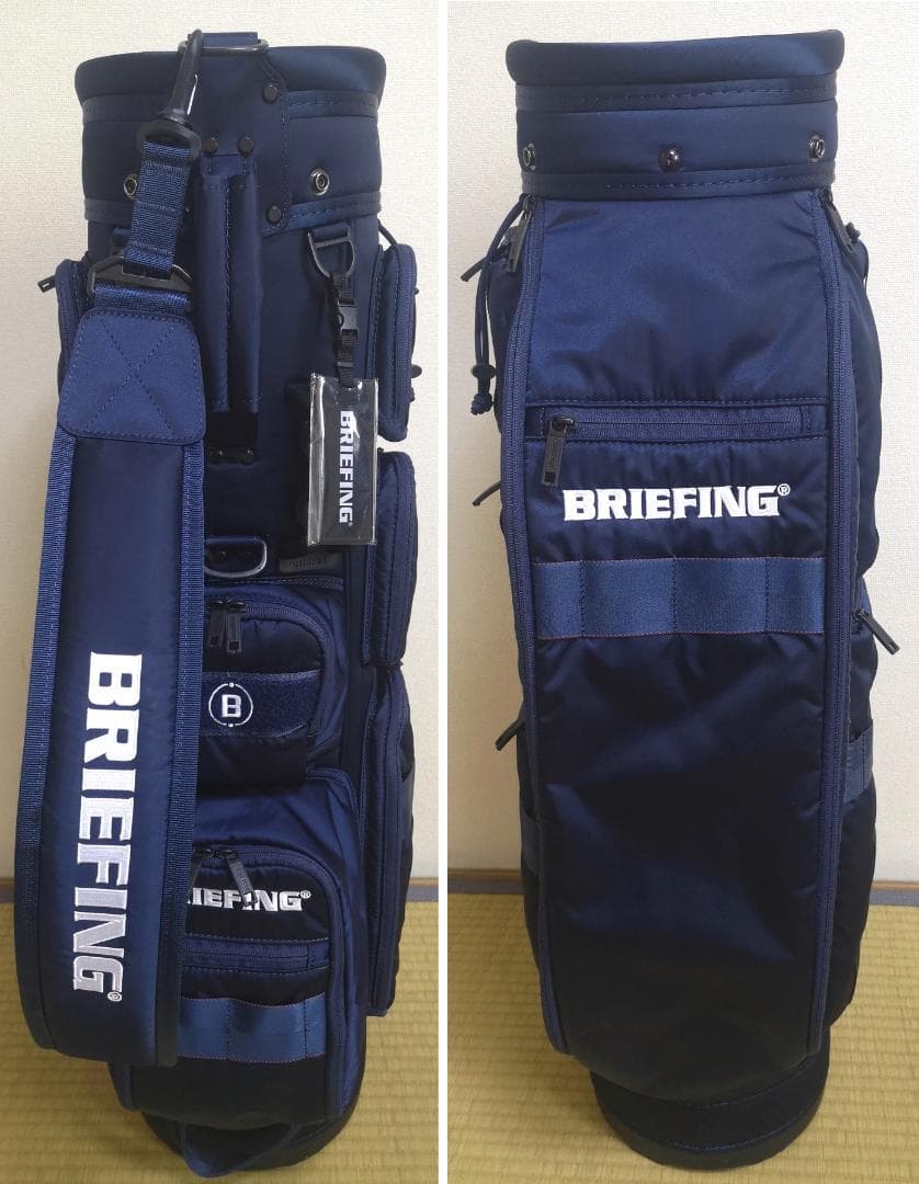 美品 BRIEFINGのCR6-#02キャディバッグ・カバーネイビー(おまけ付)