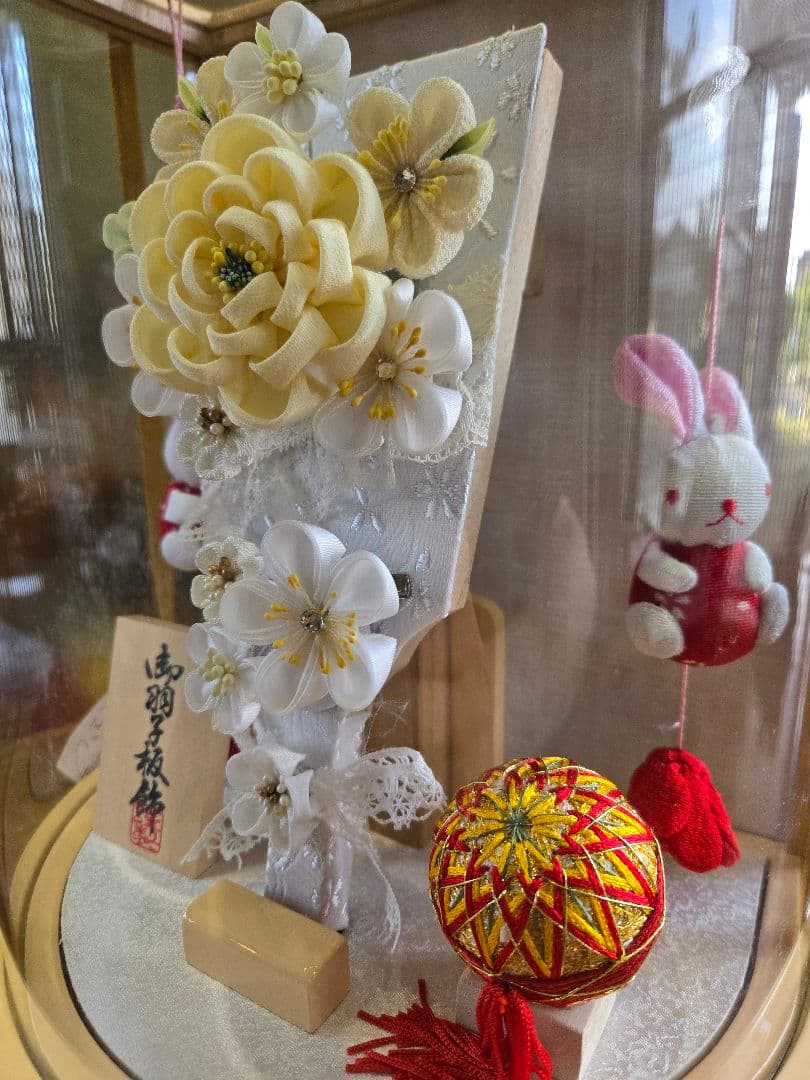【展示品限り】正月飾り　羽子板　ケース飾り　※閉店セール　H1